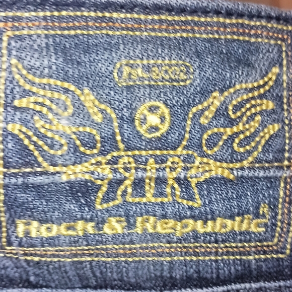 Vintage Rock & Republic Jeans Button Fly Mens 36 - Picture 3 of 5